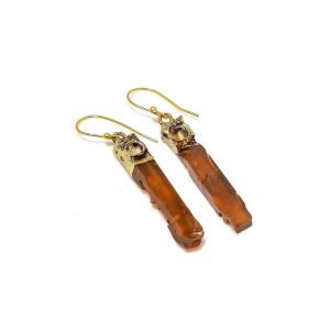 Gold Cubic Zirconia Stud Drop Earrings Women Wedding Jewelry